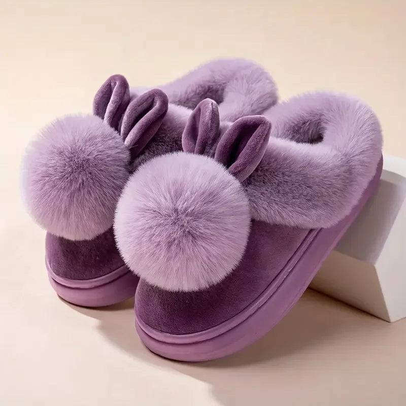 Pantofole peluche con coniglietto FLVEX Milano