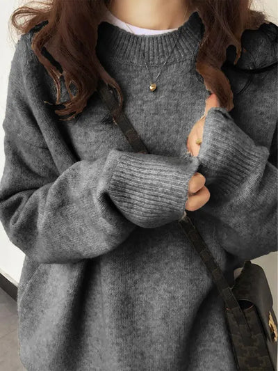 FLVEX London™ Women’s Solid Drop Shoulder Sweater
