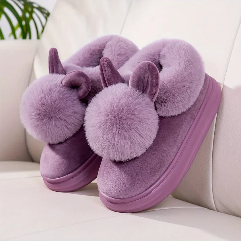 Pantofole peluche con coniglietto FLVEX Milano