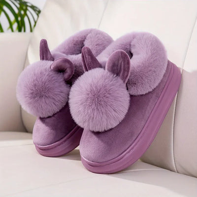 Pantofole peluche con coniglietto FLVEX Milano